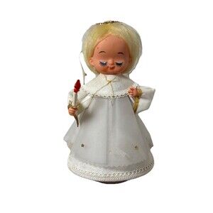 VTG 1960s Spinning Rotating Musical Angel Decor Collectible Japan Silent Night